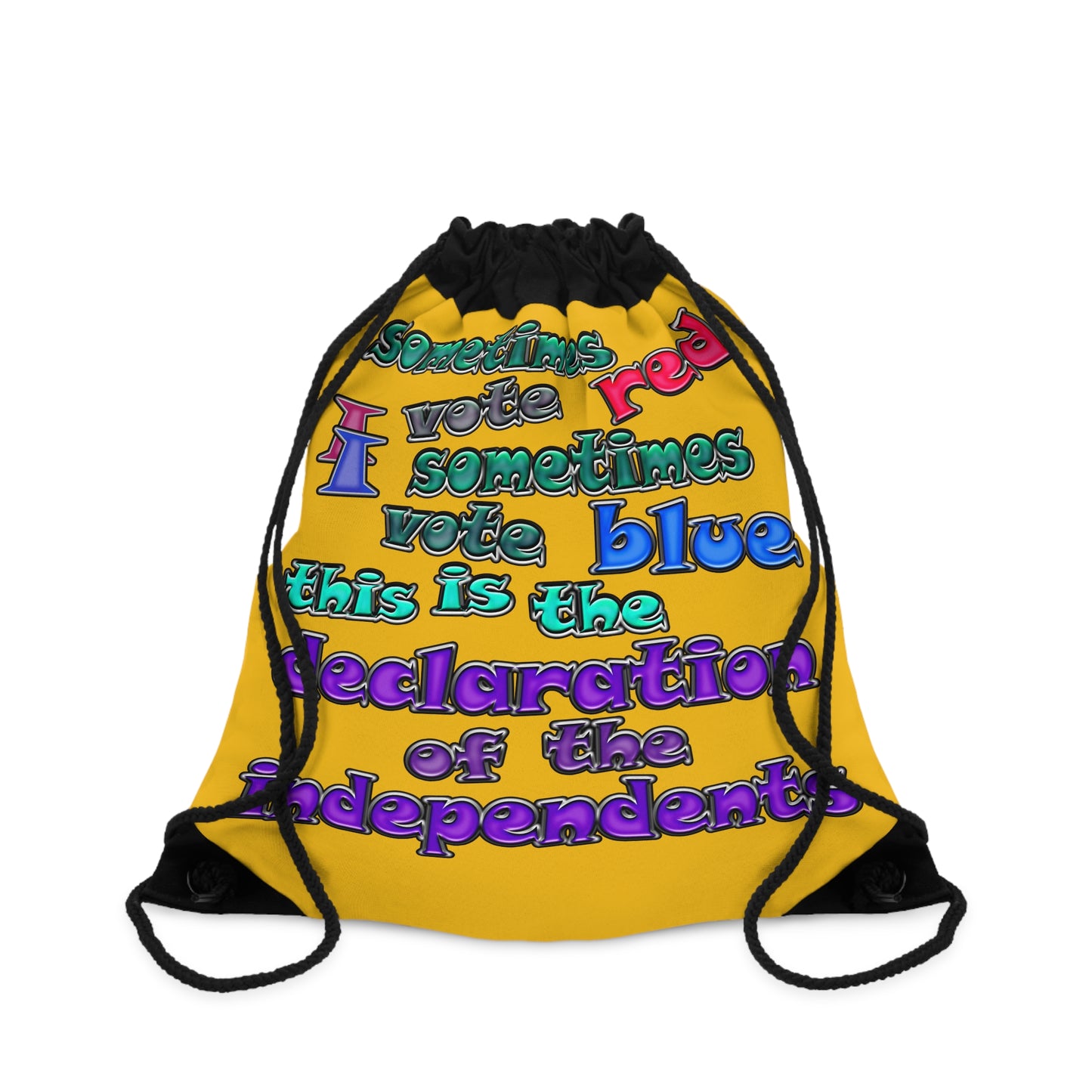 declaration of the independents - Drawstring Bag (yellow)