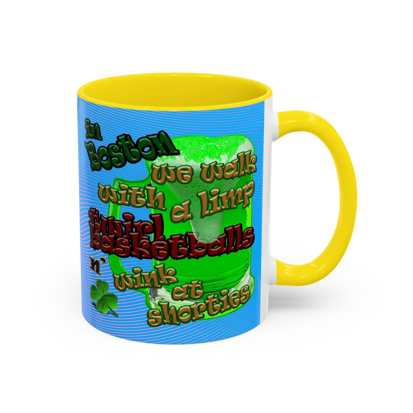 celtics logo - Accent Mug (light blue-purple wave)