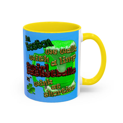 celtics logo - Accent Mug (light blue-purple wave)