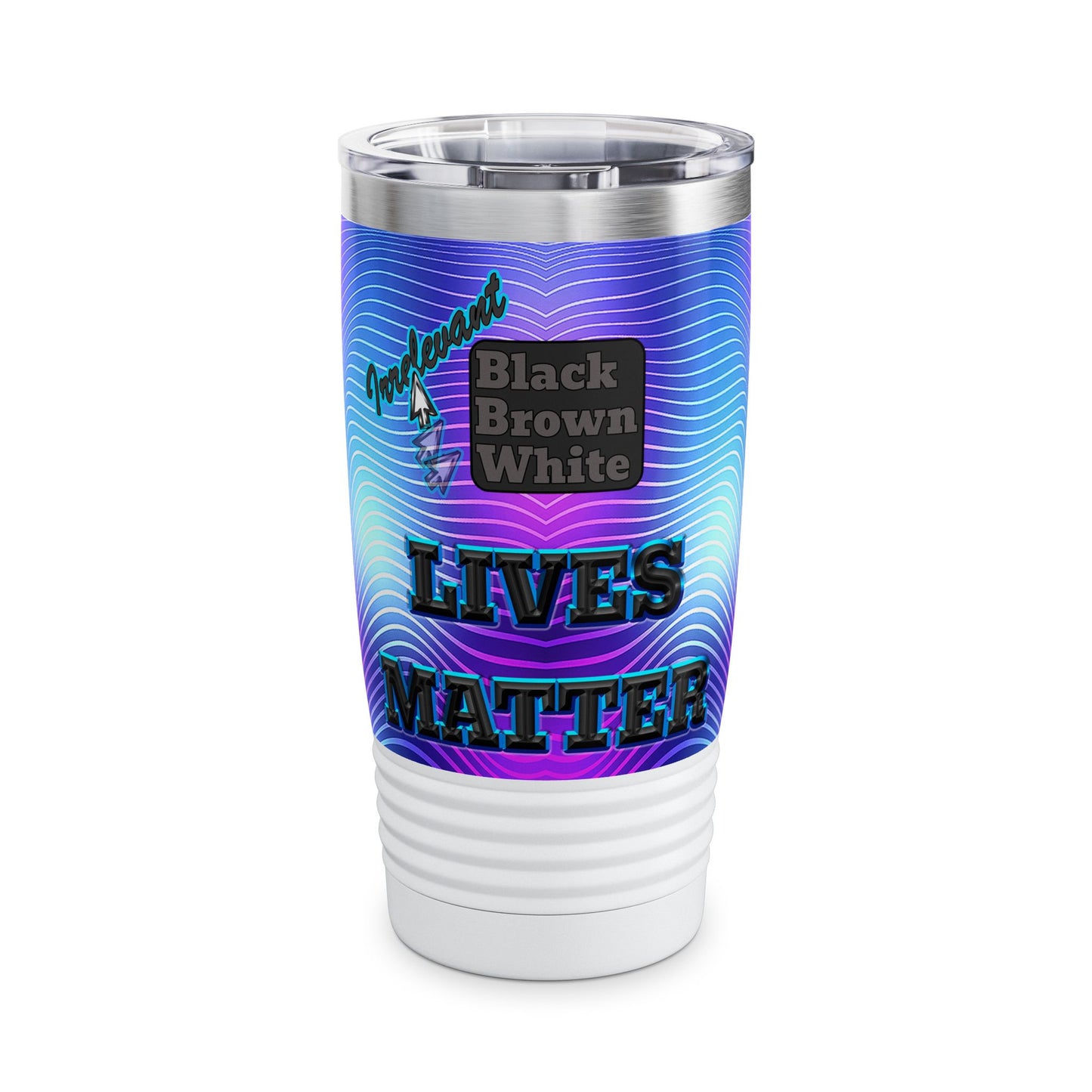irrelevant - Ringneck Tumbler, 20oz (purple wave)