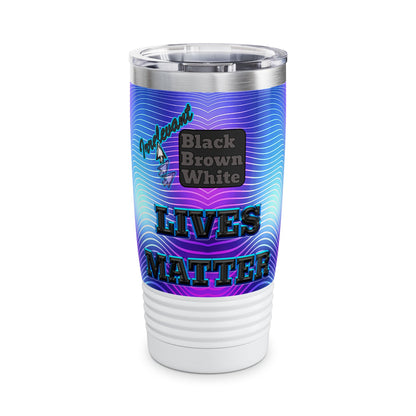 irrelevant - Ringneck Tumbler, 20oz (purple wave)