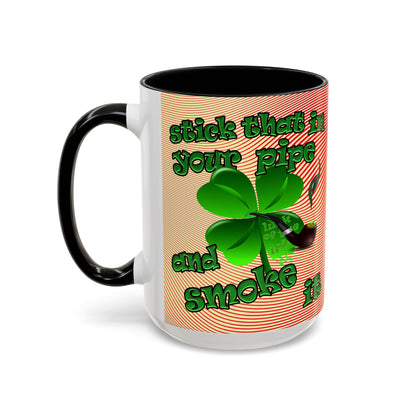 celtics logo - Accent Mug (yellow-orange wave)