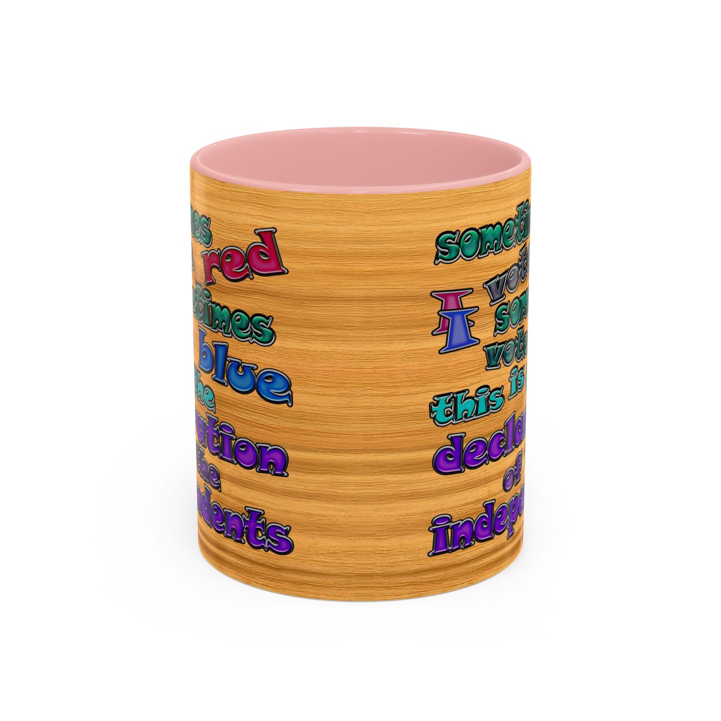 declaration of the independents - Accent Mug (butterscotch wood finish)