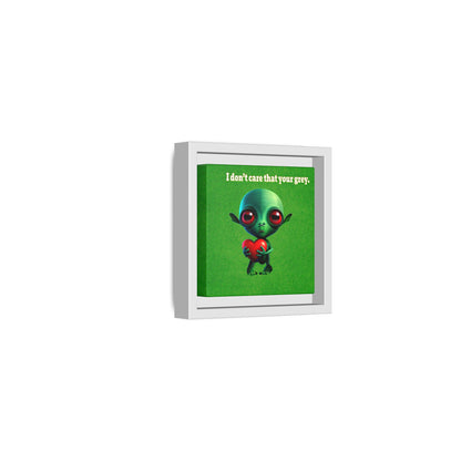 I don't care that your grey - framed canvas art (green turf)