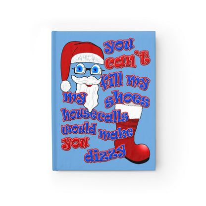 santa's shoes - journal-blank (light blue)