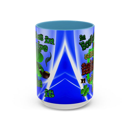 celtics logo - Accent Mug (blue-white wave)