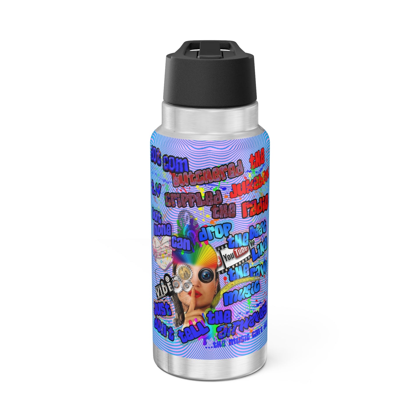 drop the beat - Gator Tumbler, 32oz  (light blue-purple wave)