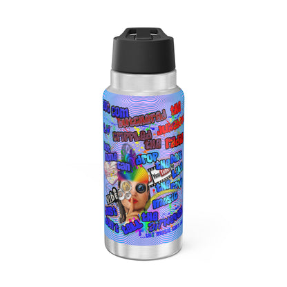 drop the beat - Gator Tumbler, 32oz  (light blue-purple wave)