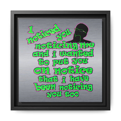 noticed you noticing - framed canvas art (brushed nickel)
