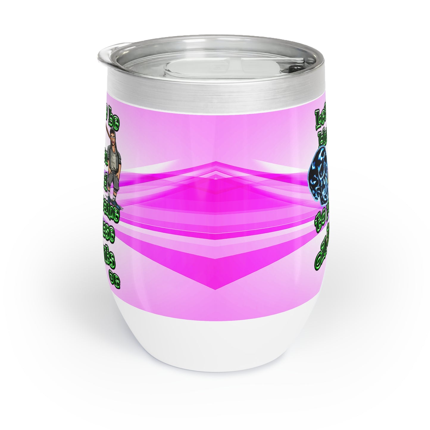 og - Chill Wine Tumbler (light blue-pink wave)