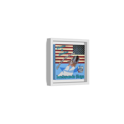 shoot for the stars - framed canvas art (light blue)