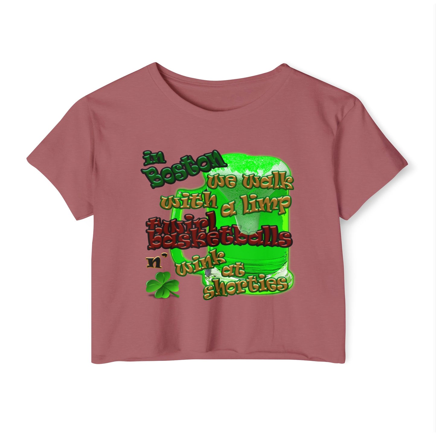 celtics logo - Women's Festival Crop Top