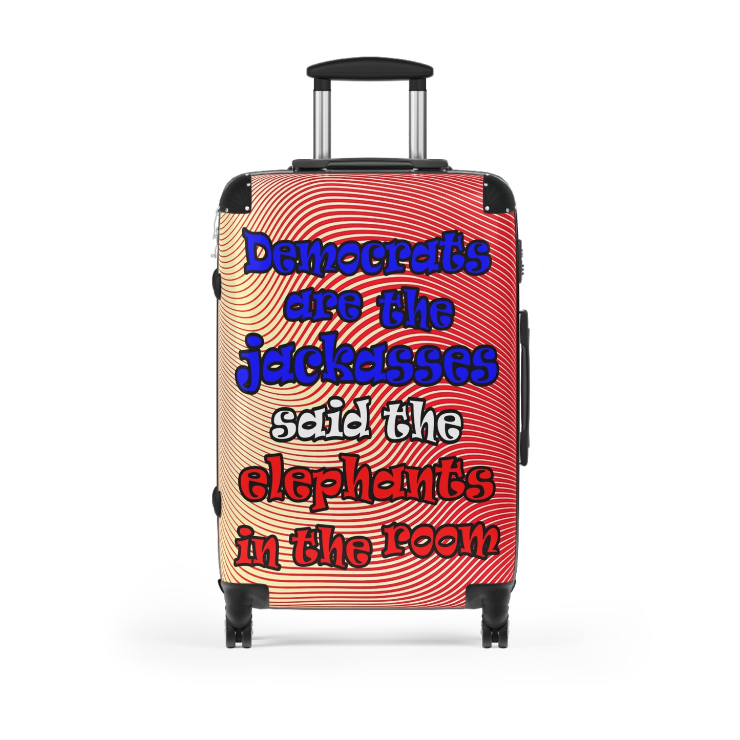 donkeys and elephants - Suitcase (yellow-orange wave)