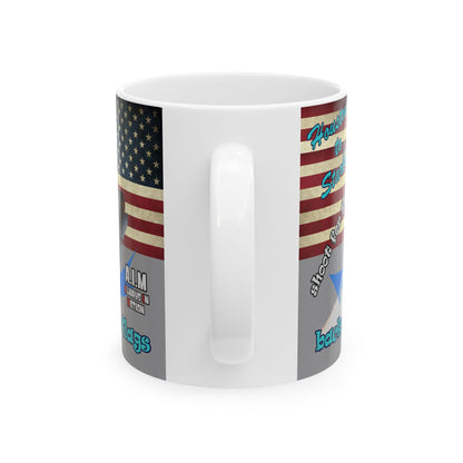 shoot for the stars - White Mug (grey)