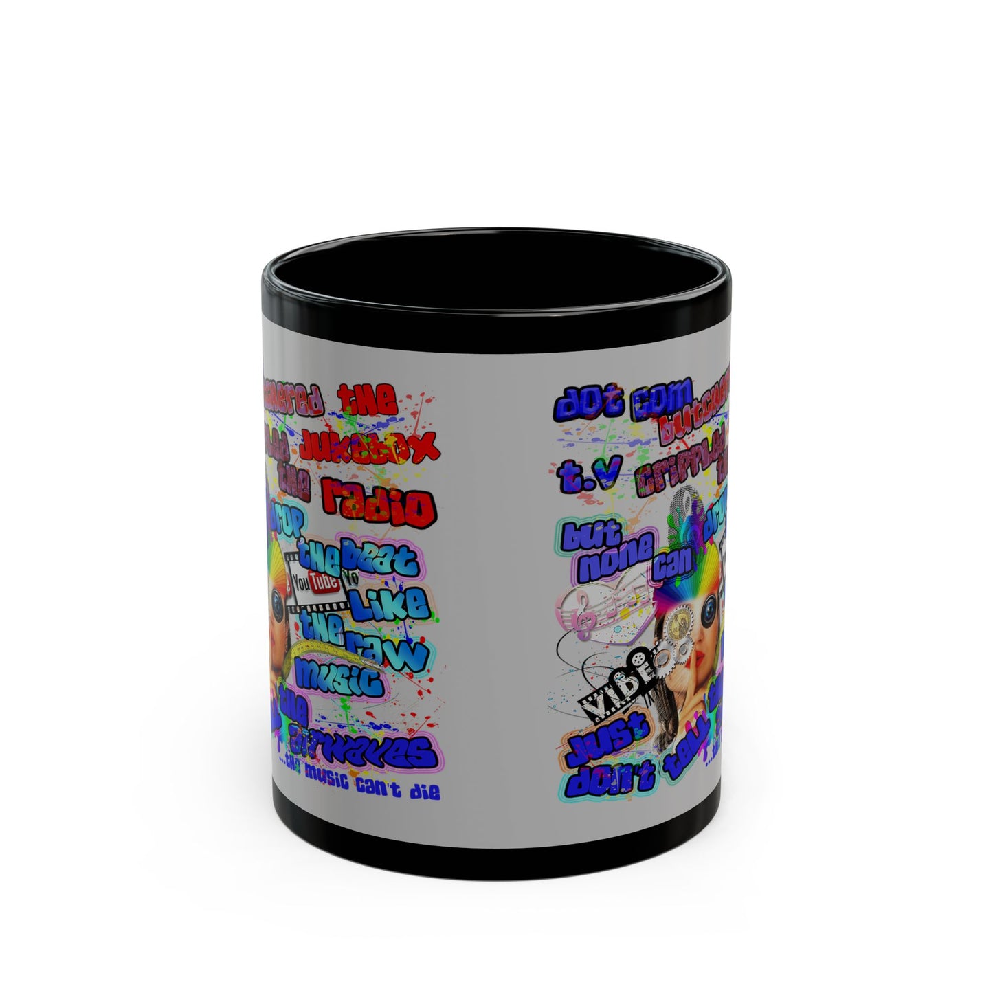 drop the beat - Black Mug (light grey)