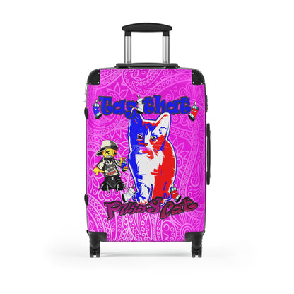 tag that - Suitcase (pink swirl)