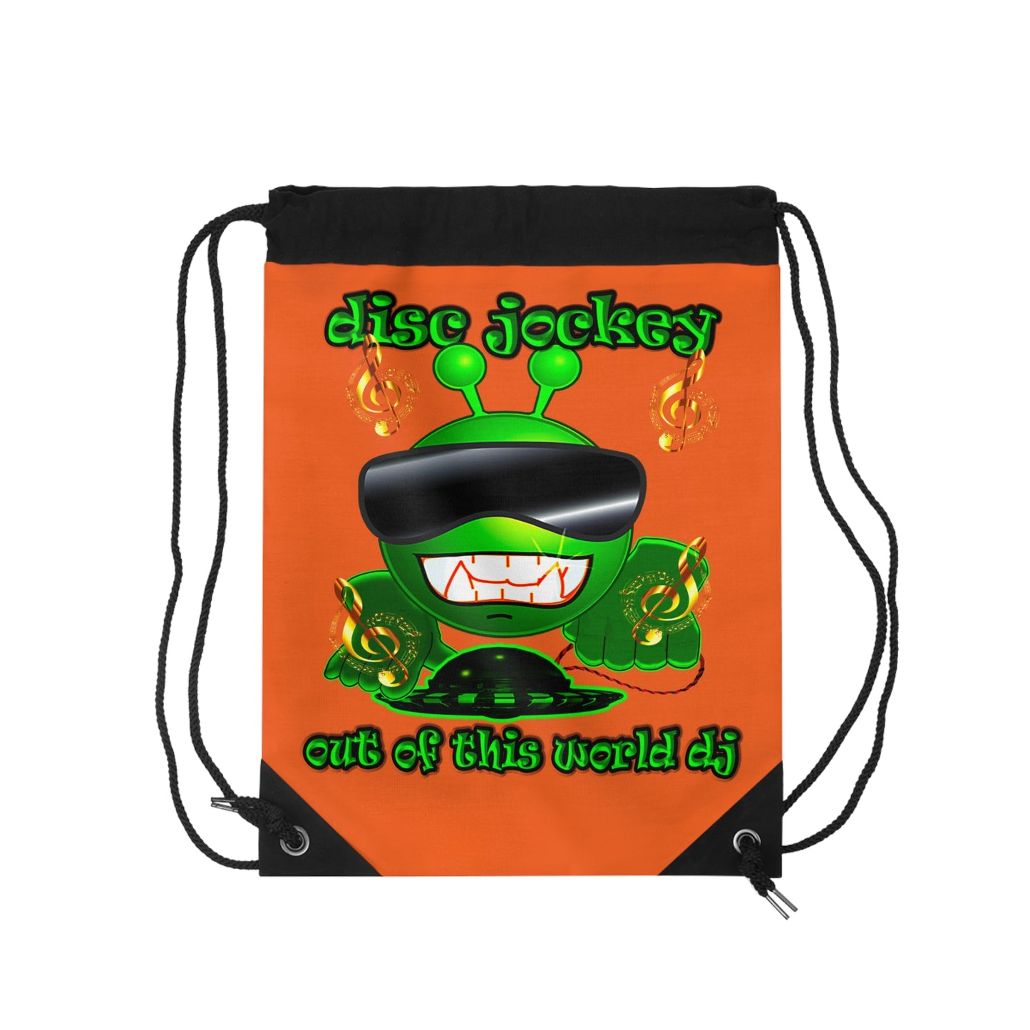 disc jockey - Drawstring Bag (orange)