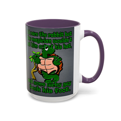 turtle race - Accent Mug (grey-light grey)