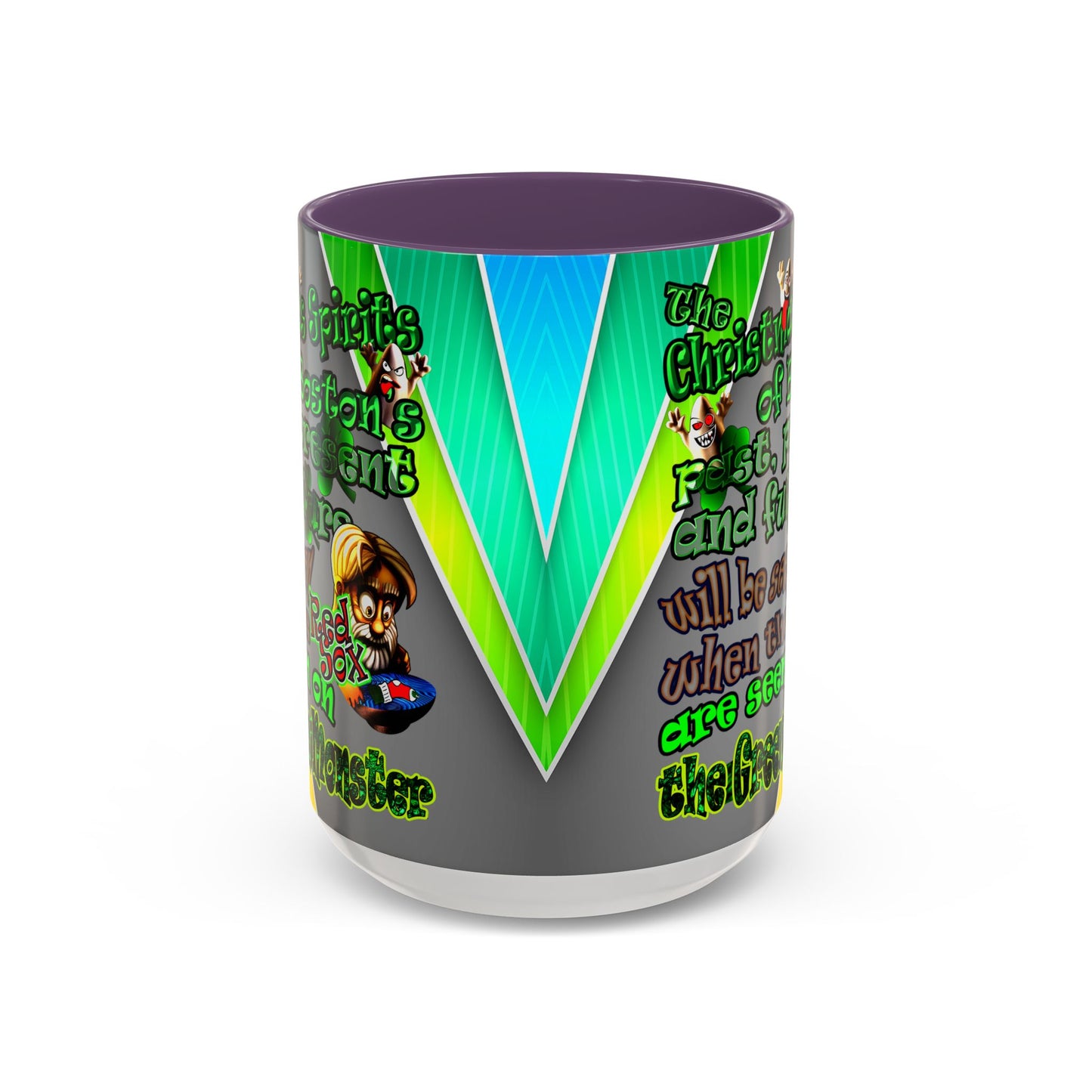christmas spirits of boston - Accent Mug (rainbow split)