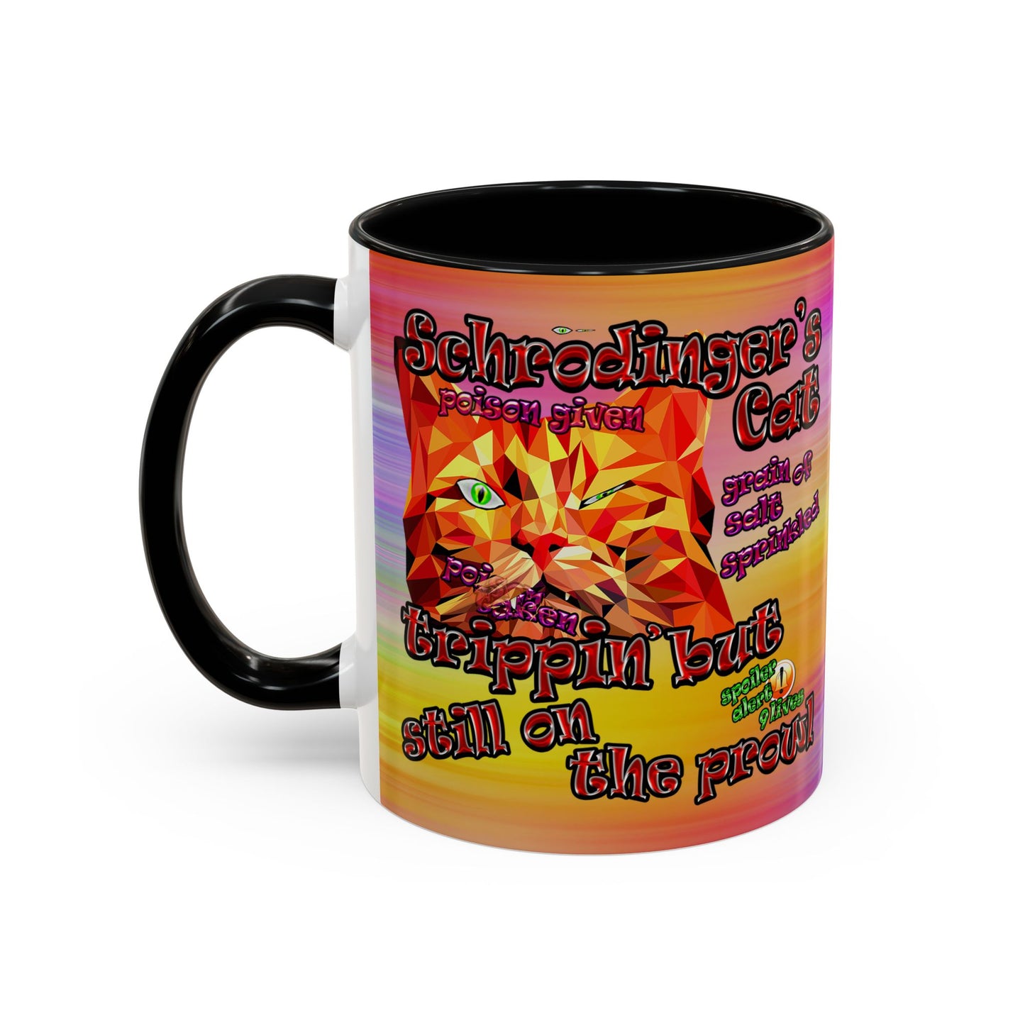 schrodinger's cat - Accent Mug (color blur)