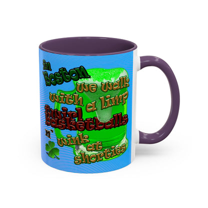 celtics logo - Accent Mug (light blue-purple wave)