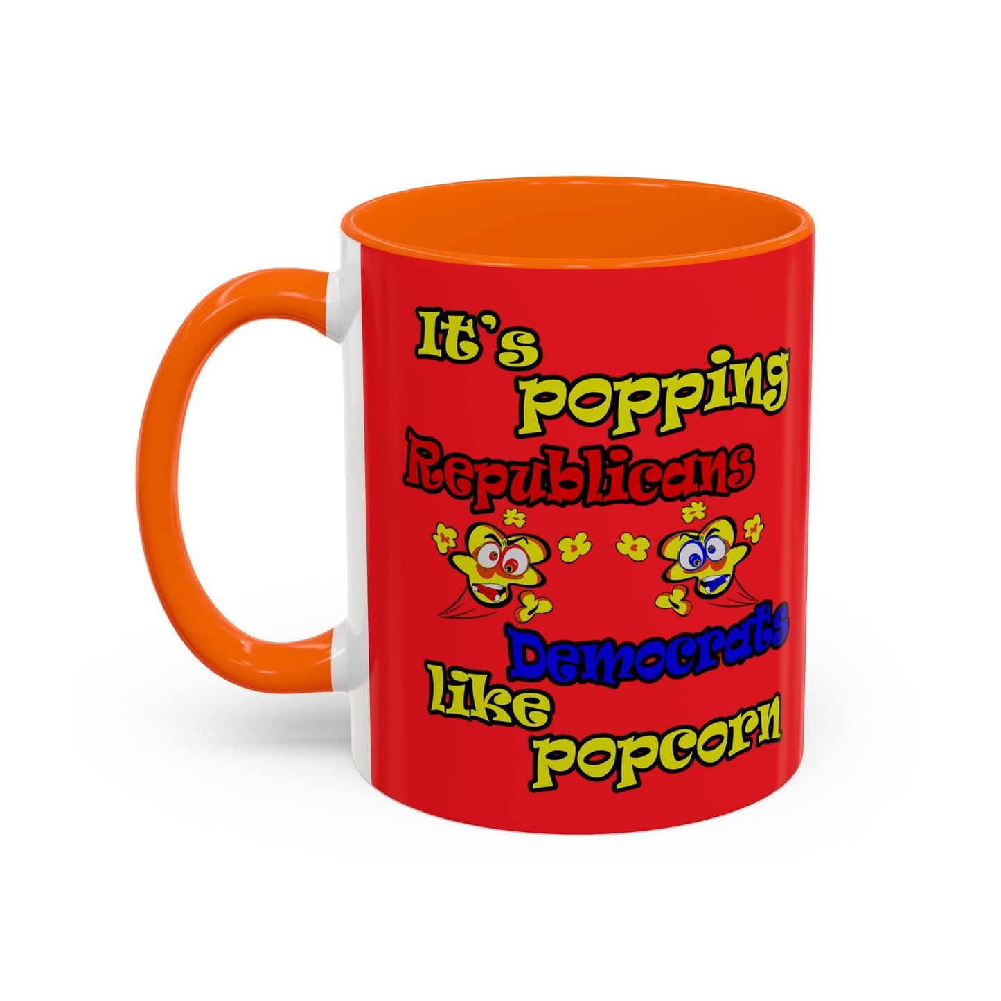 popping like popcorn - Accent Mug (red)
