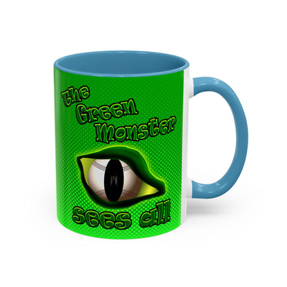 green monster - Accent Mug (logo green)