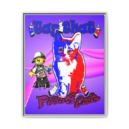 tag that - framed canvas art (purple-pink wave)