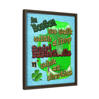 celtics logo - framed canvas art (faded blue)