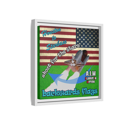shoot for the stars - framed canvas art (green turf)