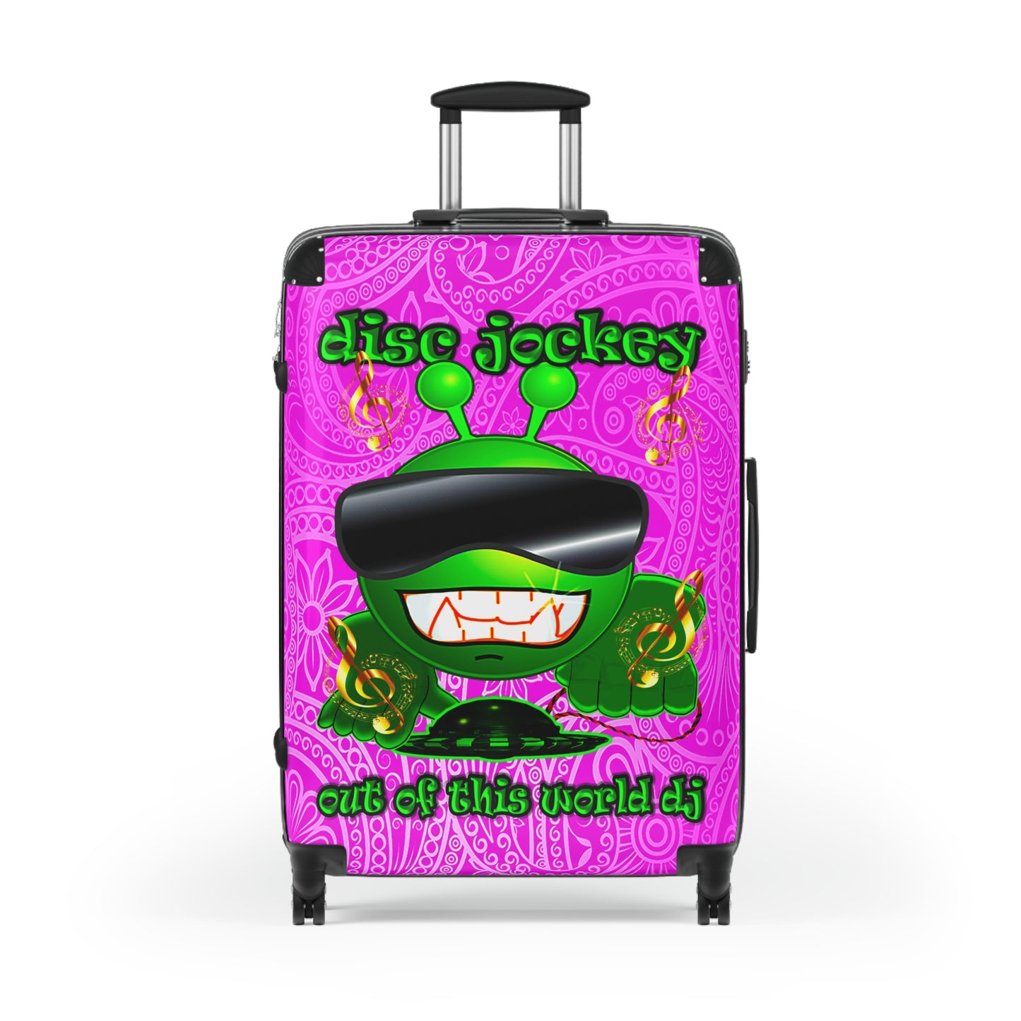 disc jockey - Suitcase (pink swirl)