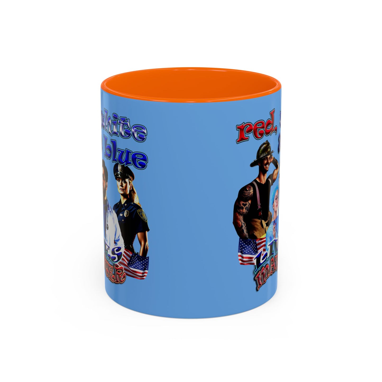 rw&b lives matter - Accent Mug (light blue)
