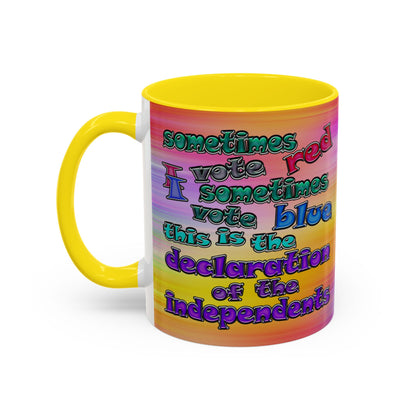 declaration of the independents - Accent Mug (color blur)