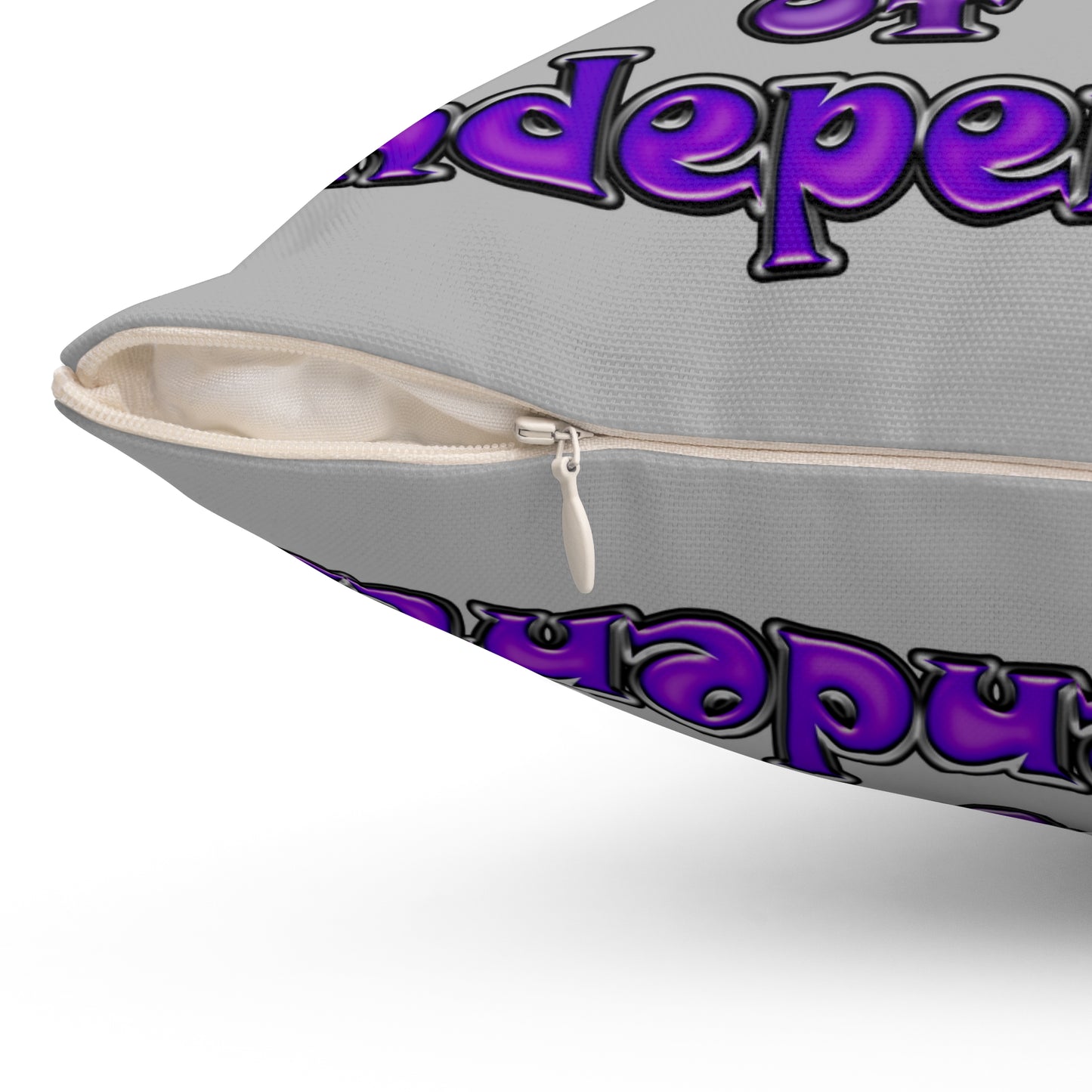 declaration of the independents - Spun Polyester Square Pillow - (light grey)