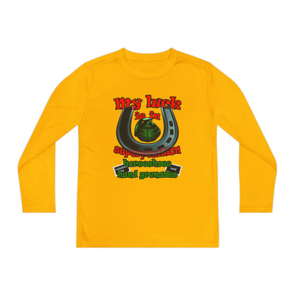 my luck - Youth Long Sleeve Competitor Tee