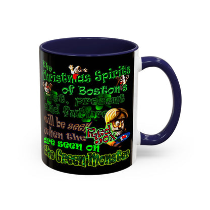 christmas spirits of boston - Accent Mug (black)