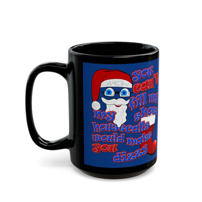 santa's shoes - Black Mug (dark blue)
