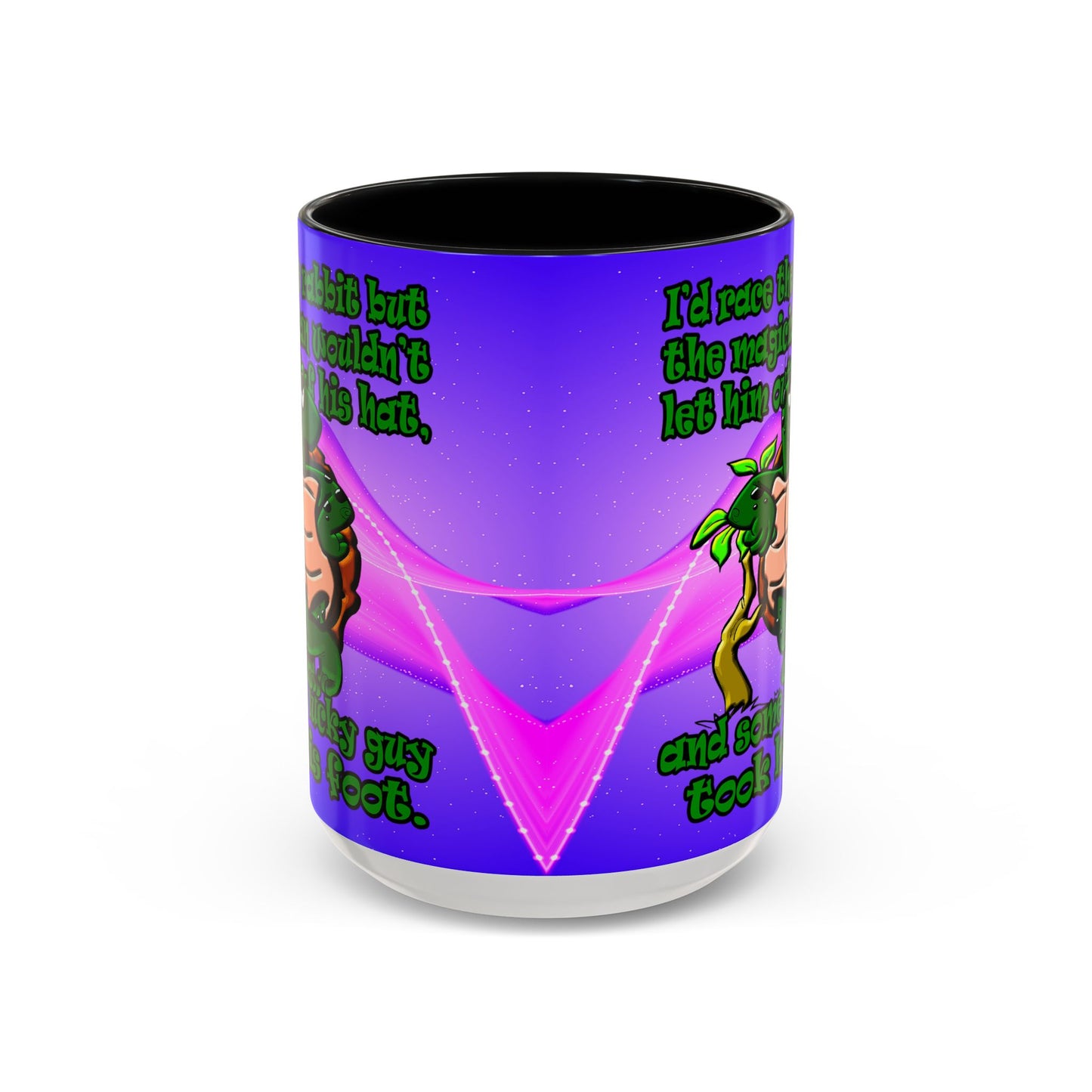 turtle race - Accent Mug (purple-pink wave)