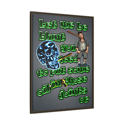 og - framed canvas art (grey-light grey)