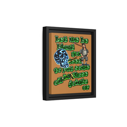 og - framed canvas art (light brown)