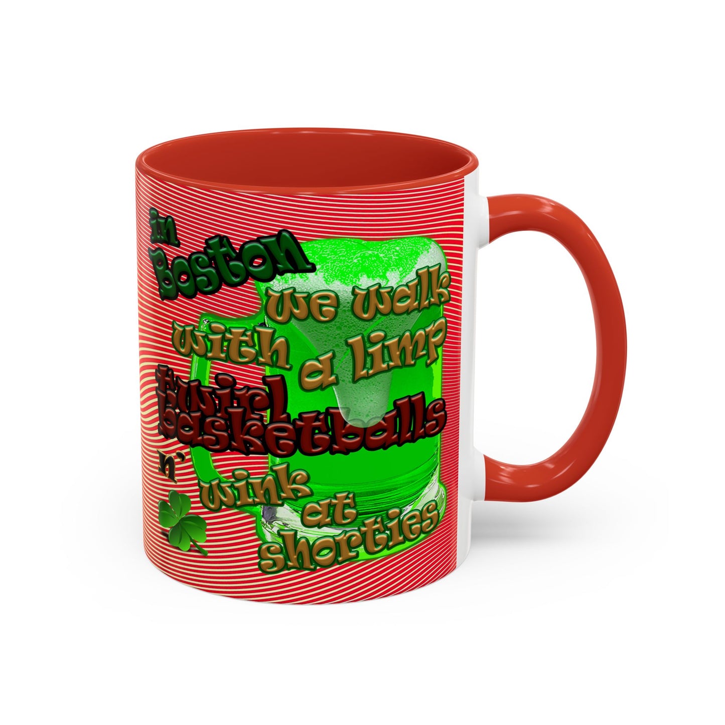 celtics logo - Accent Mug (yellow-orange wave)