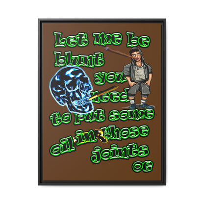 og - framed canvas art (brown)