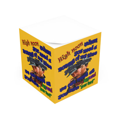 high noon - note cube (yellow)
