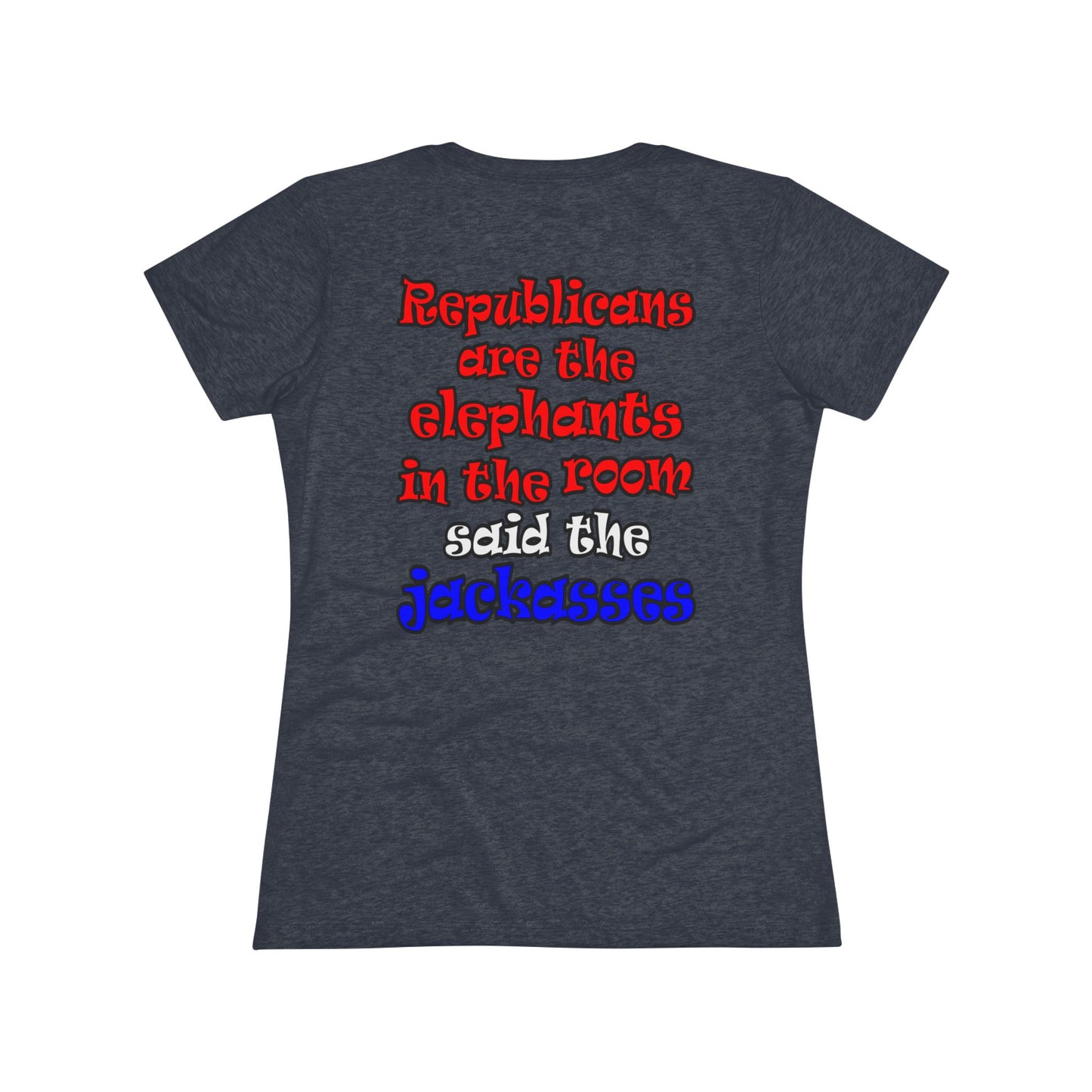 donkeys and elephants - Women's Triblend Tee