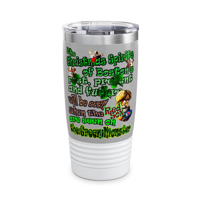 christmas spirits of boston - Ringneck Tumbler, 20oz (light grey)