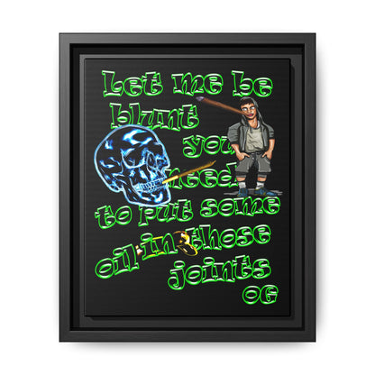 og - framed canvas art (black)