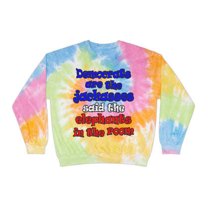 donkeys and elephants - Unisex Tie-Dye Sweatshirt