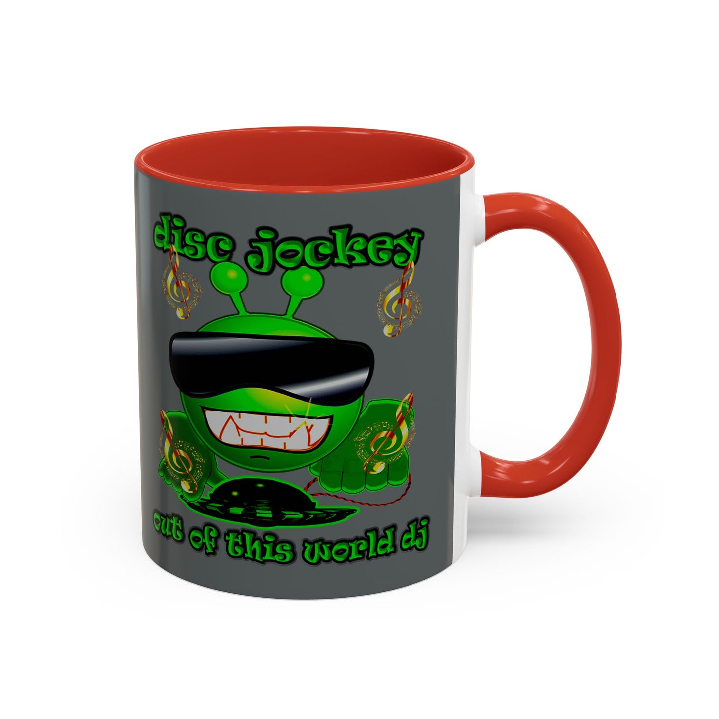 disc jockey - Accent Mug (dark grey)