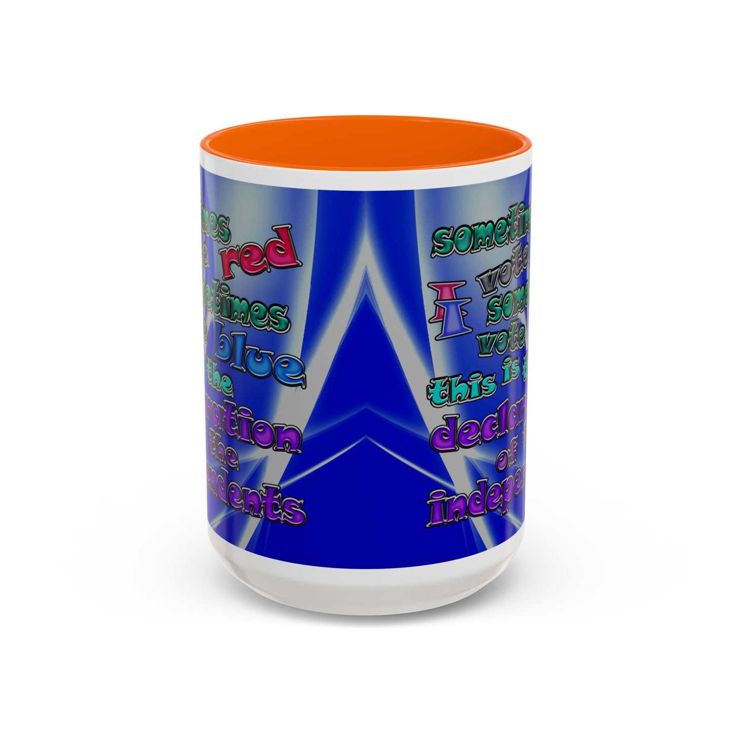declaration of the independents - Accent Mug (blue-white wave)