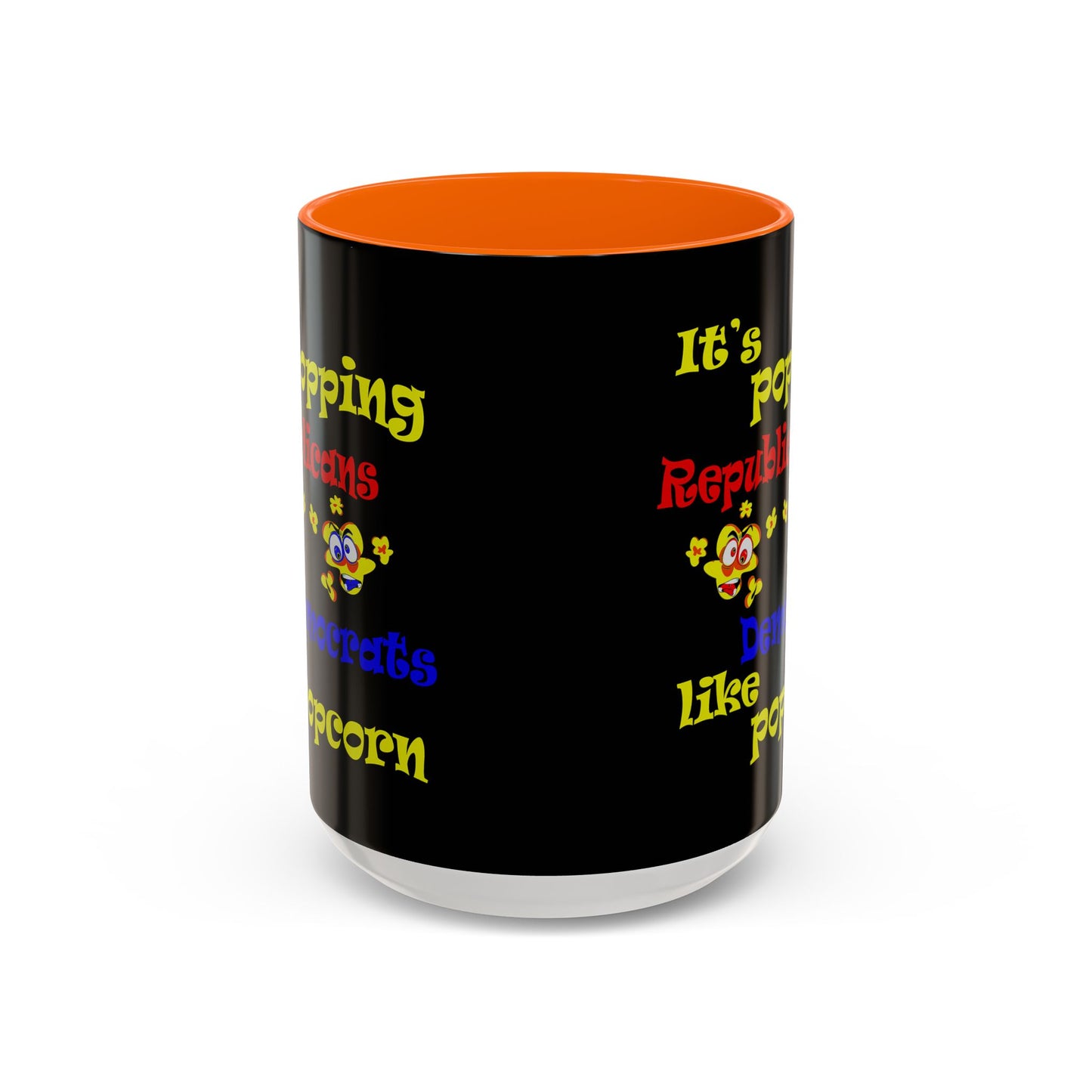 popping like popcorn - Accent Mug (black)